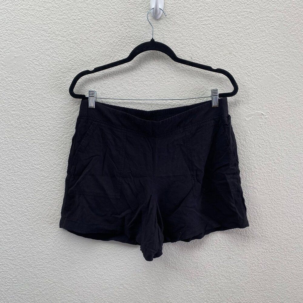 Wildfox Lightweight Pull On Shorts Black Color Elastic Waistband Large 1752037